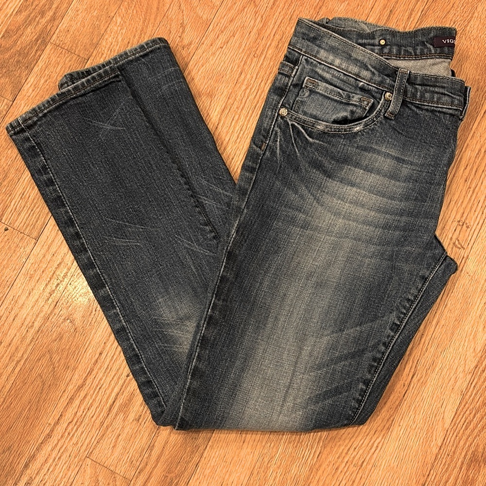 Vigoss London Skinny Jeans with Fading and Whiskering